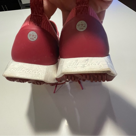 ALL BIRDS - Mens Tree Flyer Running Shoes, Lux Pink Blizzard - Picture 13 of 15